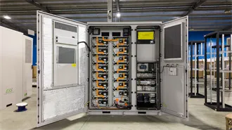 What are the batteries used in solar-powered communication cabinets