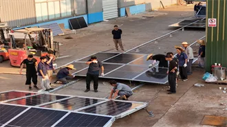 Folding Container House With Solar Panels
